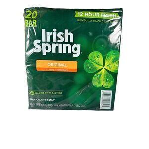 Irish Spring Bar Soap 20 Pack OLD FORMULA NO LINSEED 3.7 oz Bars Sealed 74 oz